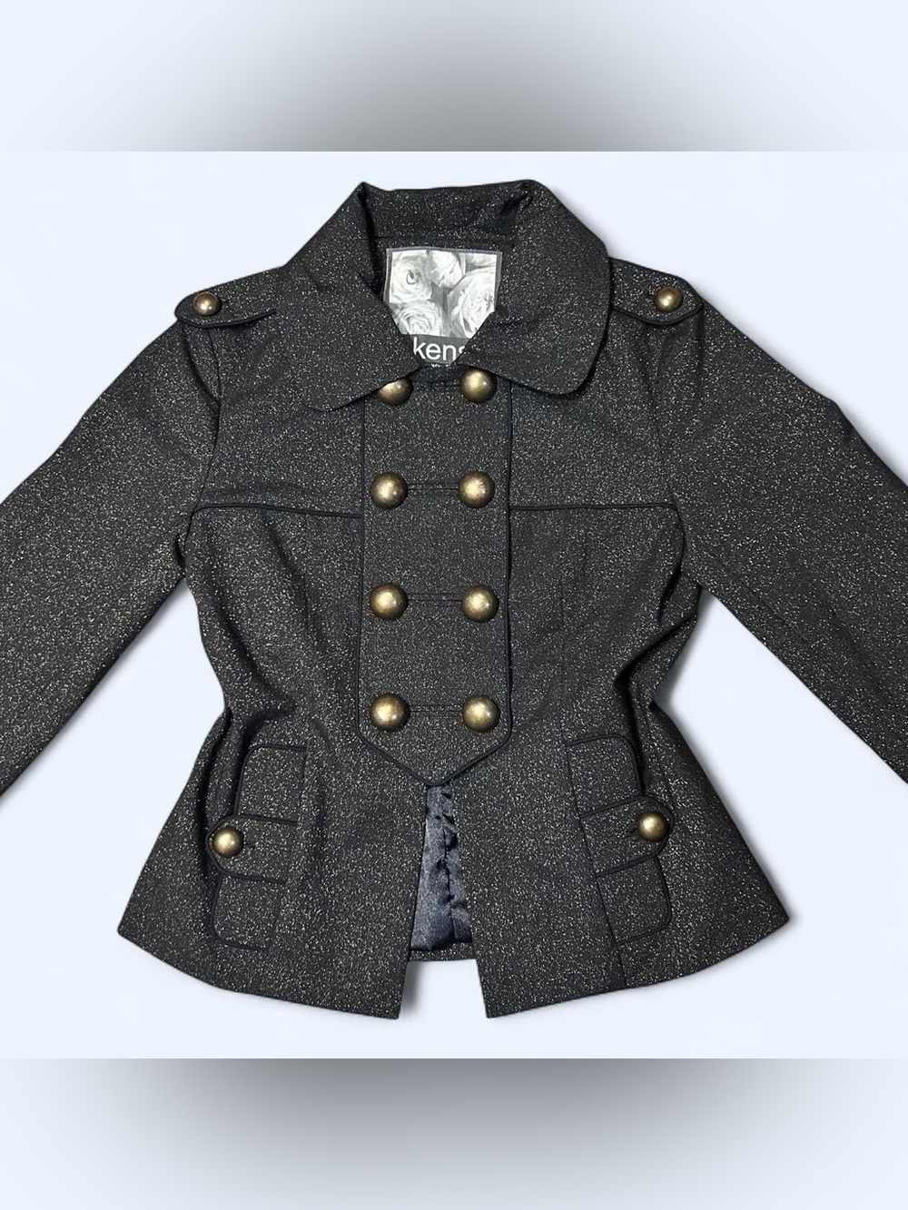 Goth Black Military Band Jacket by Kensie! - Picture 4 of 8